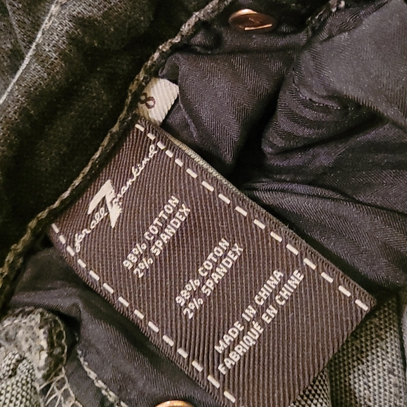 7 For All Mankind Girl's The Ankle Skinny Size 8 Black NWOT - Picture 7 of 8